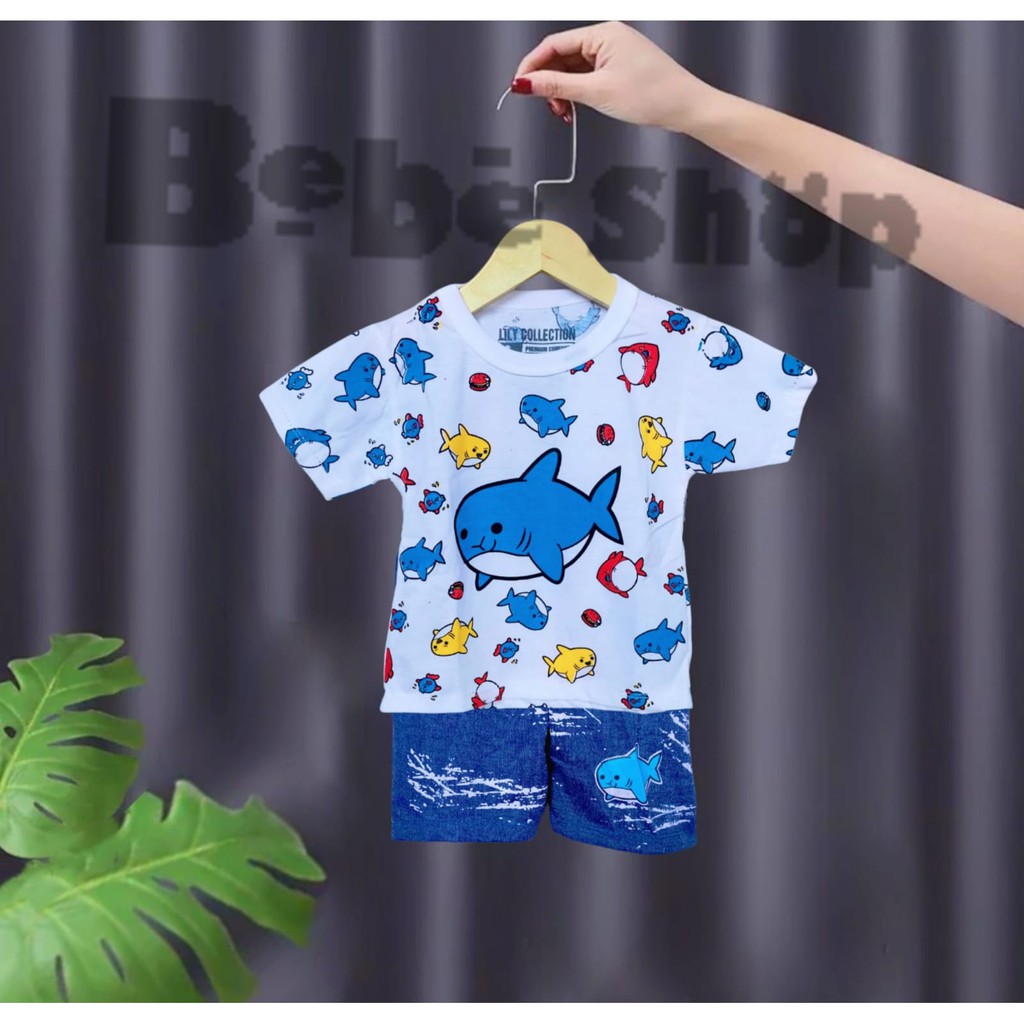 Setelan Baju Anak Bayi Murah Karakter Dolpin