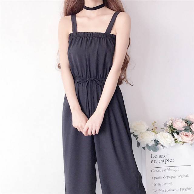 Long Jumpsuit Pakaian Wanita Tanpa lengan Jumpsuit  1011 (Size S-XL)