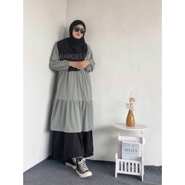 LEA Long Tunik / Midi Dress Wanita