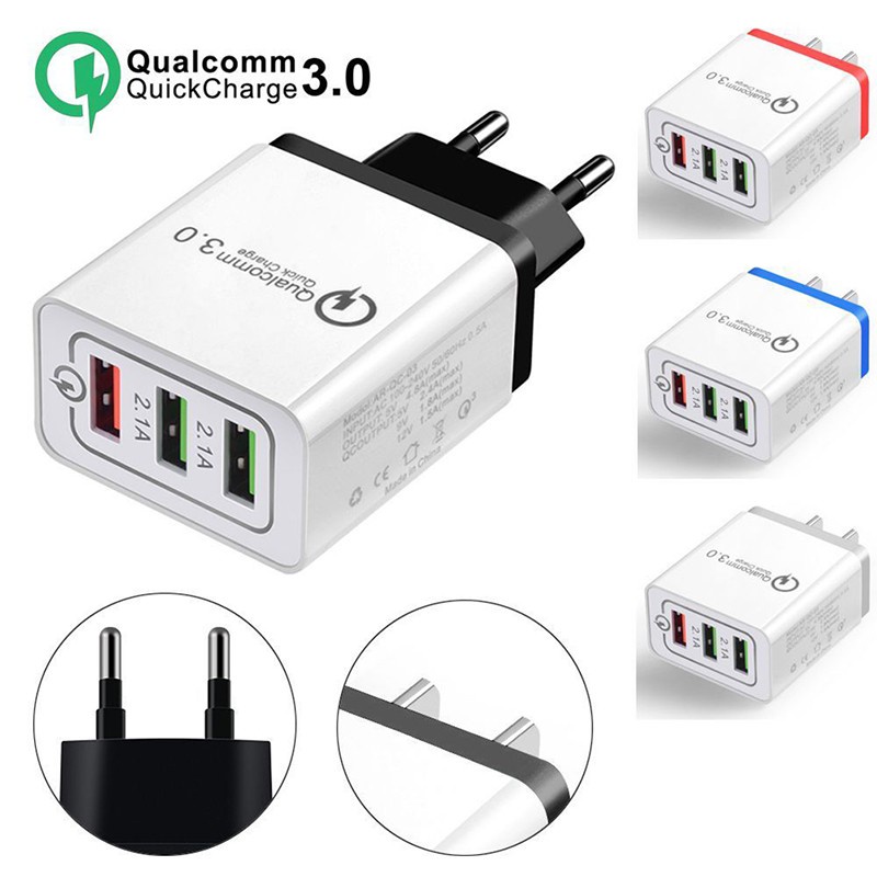 Adapter Charger USB Qc3.0 3.0 Multi Plug Fast Charging Untuk Handphone