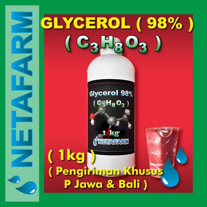 Glycerol/Gliserol/Glycerine/Gliserin 98% - Kemasan 1kg