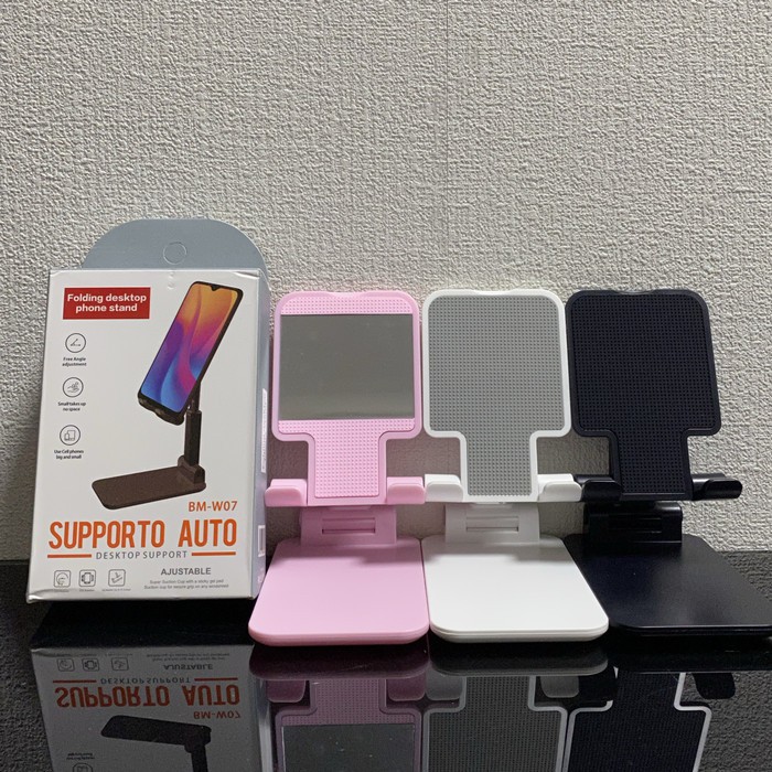 BM-W07 Liftable Foldable Phone Holder Stand HP di Meja Folding desktop