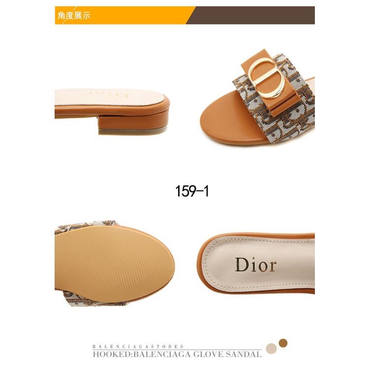 DR Oblique Logo D Heel Sandals #159-1