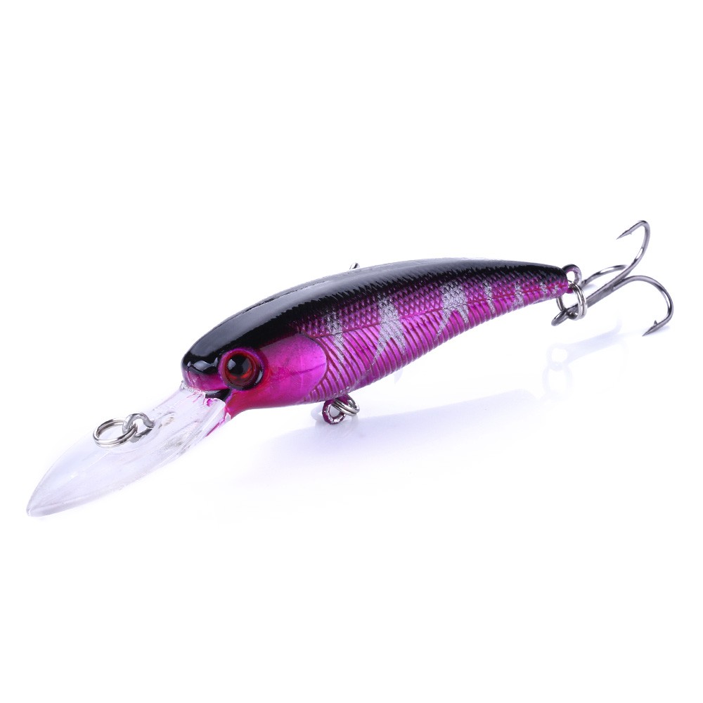 HENGJIA 10pcs 9cm/8g Minnow Umpan Pancing Swimbait Fishing Lure Ikan Bass Bait Topwater Wobbler