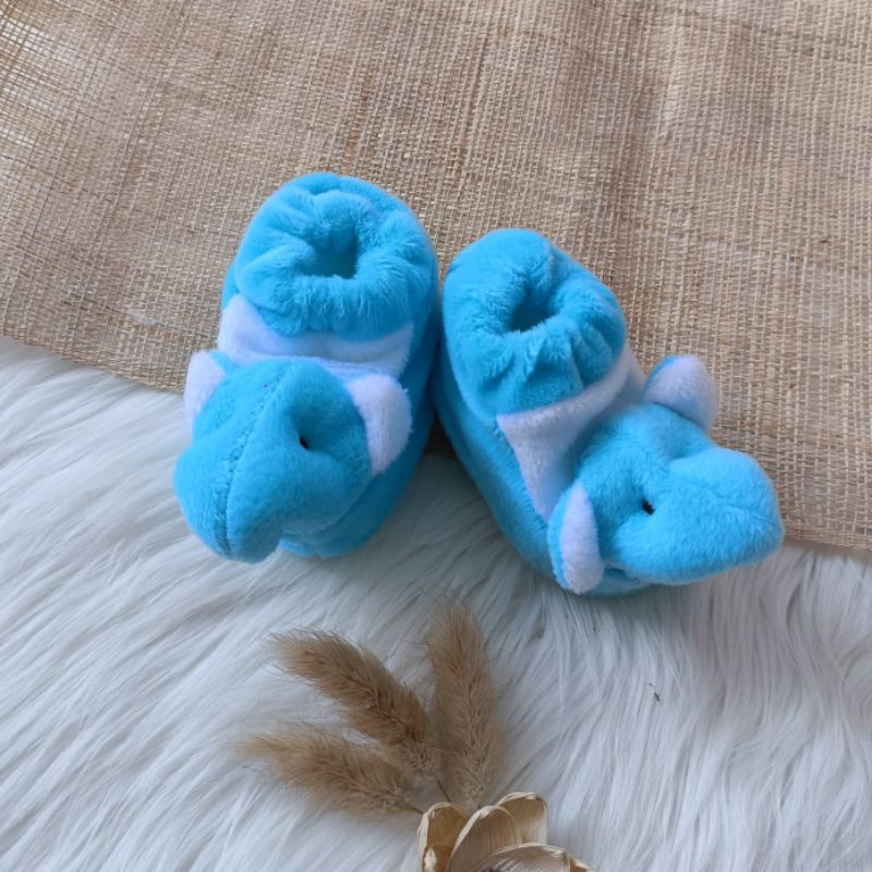 sepatu bayi bulu motif gajah 0-6 bulan