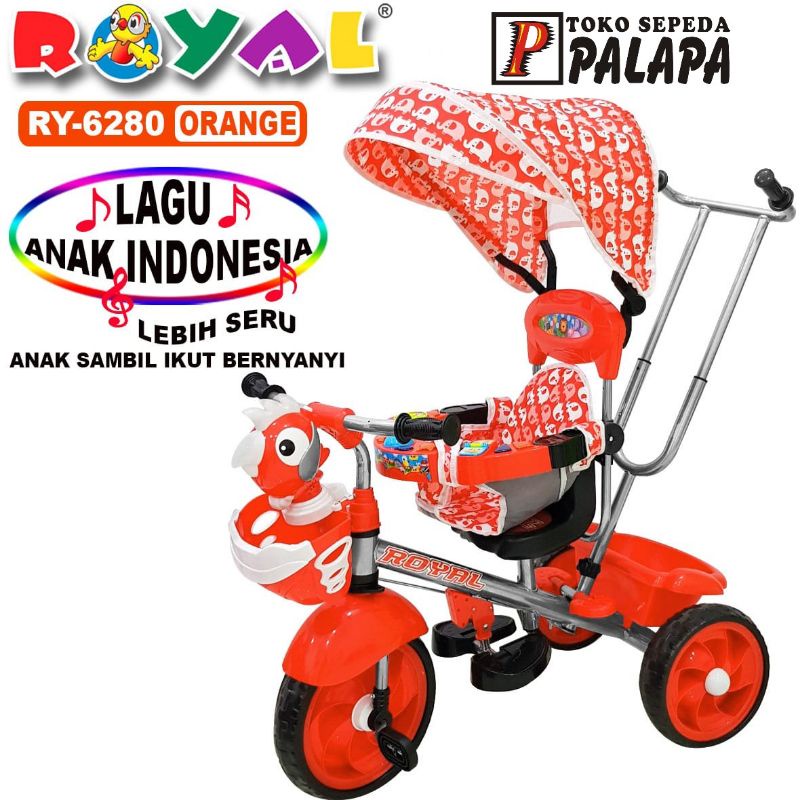 SEPEDA ANAK RODA TIGA 3 ROYAL RY 6280 TRICYCLE BABY CARRIAGE