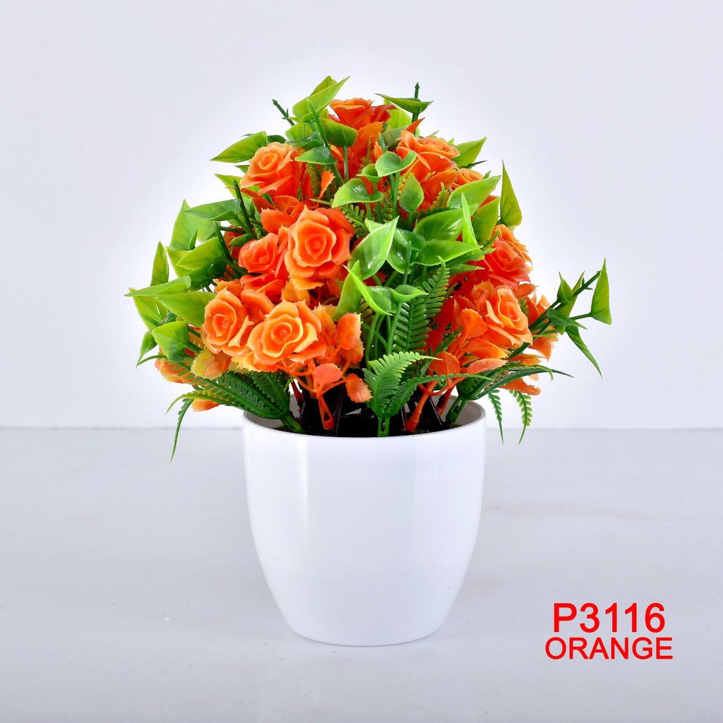 COD/ TL88 TANAMAN BUNGA HIAS POT TANAMAN HIAS DEKORASI RUMAH  DAN BUNGA PLASTIK  P3116-4