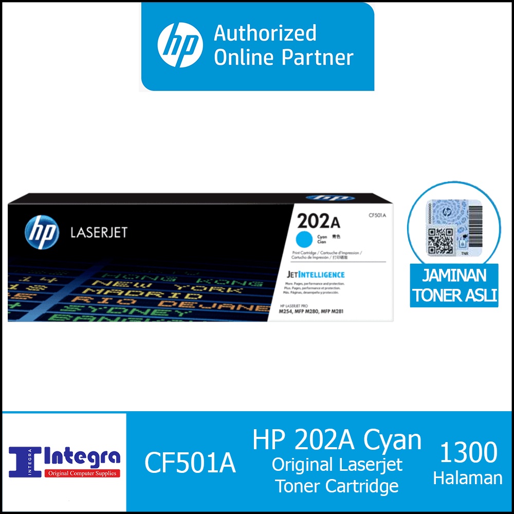 Toner HP 202A Cyan Original LaserJet Cartridge - CF501A