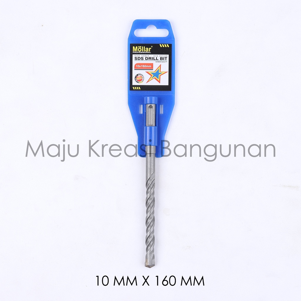 Mata Bor Beton SDS Mollar 10mm x 160mm Tembok Dinding Masonry Impact Drill Bit 10 160 mm