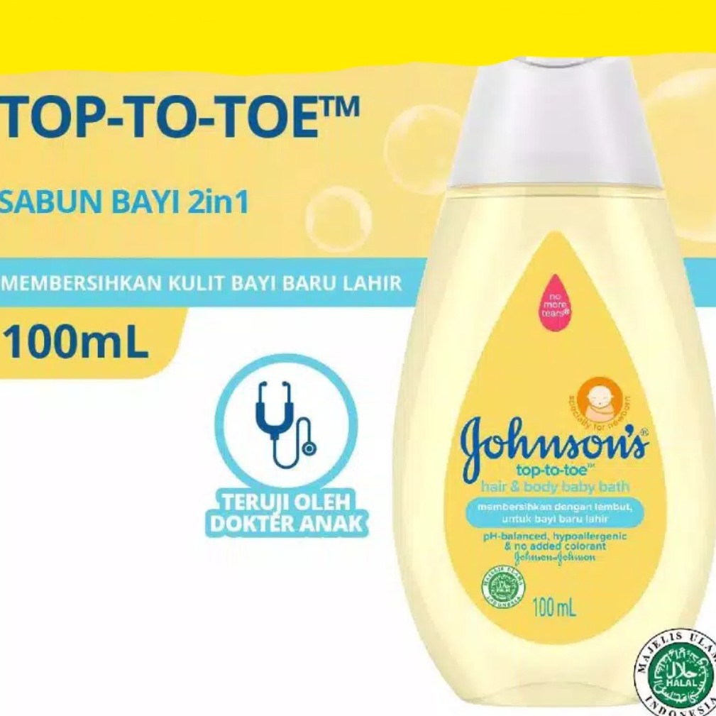 Johnson Baby bath 100mL sabun mandi bayi 2 in1 hair body botol johnson's (no.242)