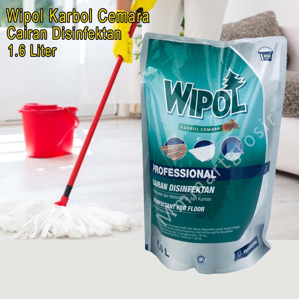 Wipol / Karbol Cemara / Cairan Disinfektan / 1.6 Liter