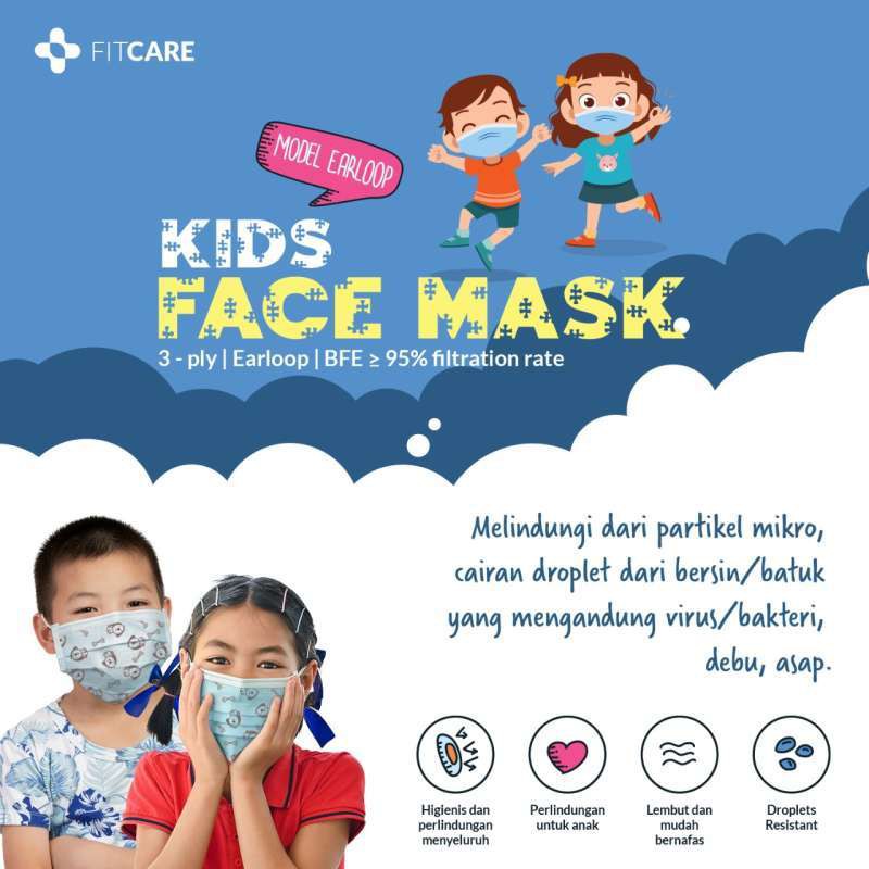 MASKER ANAK ANAK 3PLY/ISI 50PCS PER BOX/MOTIF ANAK ANAK 3PLY