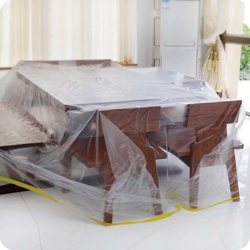 Rebuy Cover Pelindung Meja / Furnitur Sekali Pakai Anti Air / Debu Bahan Plastik