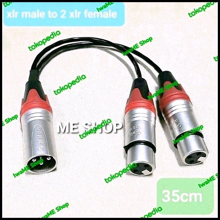 Kabel Xlr Male To 2 Xlr Female Splitter Male To 2 Female