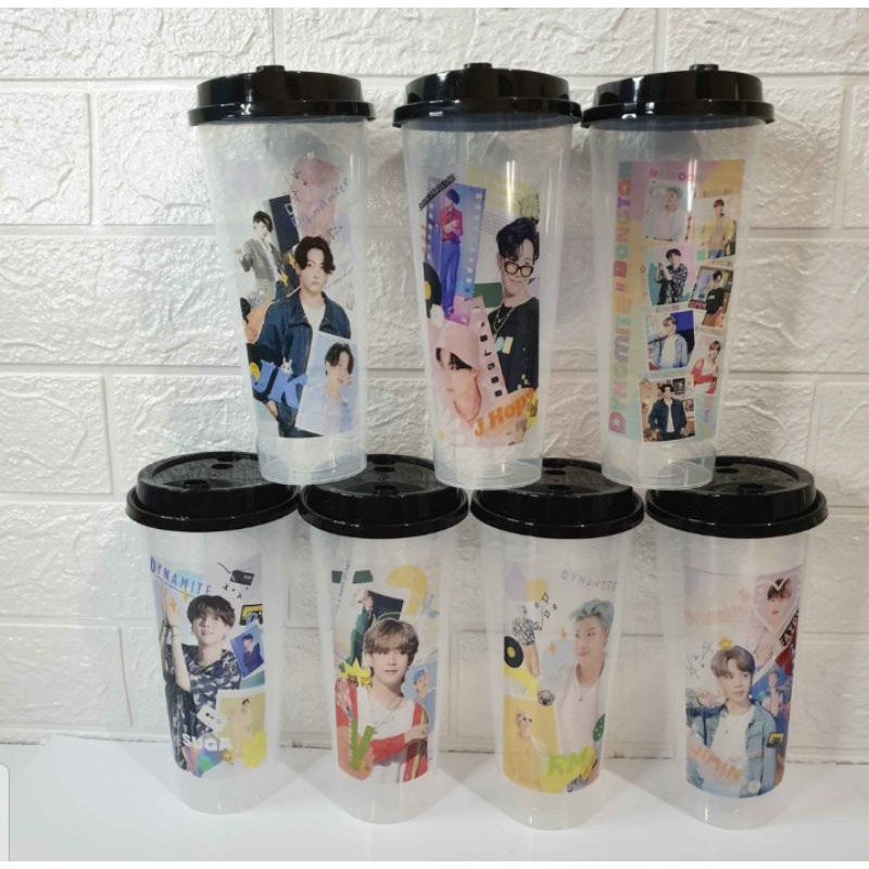 REUSABLE CUP VER BTS AESTHETIC ( READY STOK )