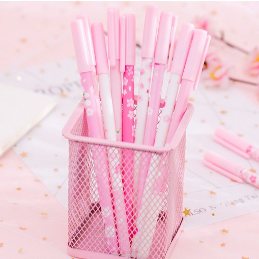 OVERFLOWS.ID BOLPEN FLOWER PULPEN BUNGA SAKURA PINK BOLPOIN LUCU