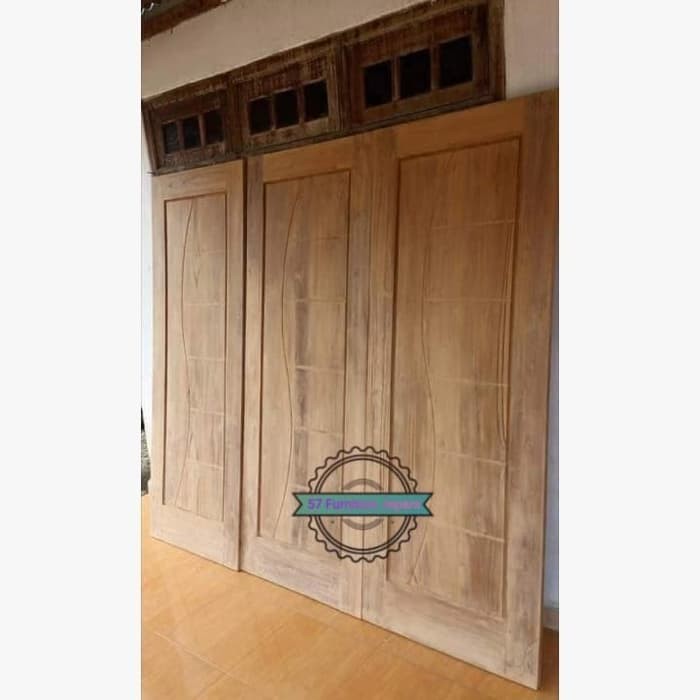 Pintu rumah/ kamar kayu jati dan kusen mentahan