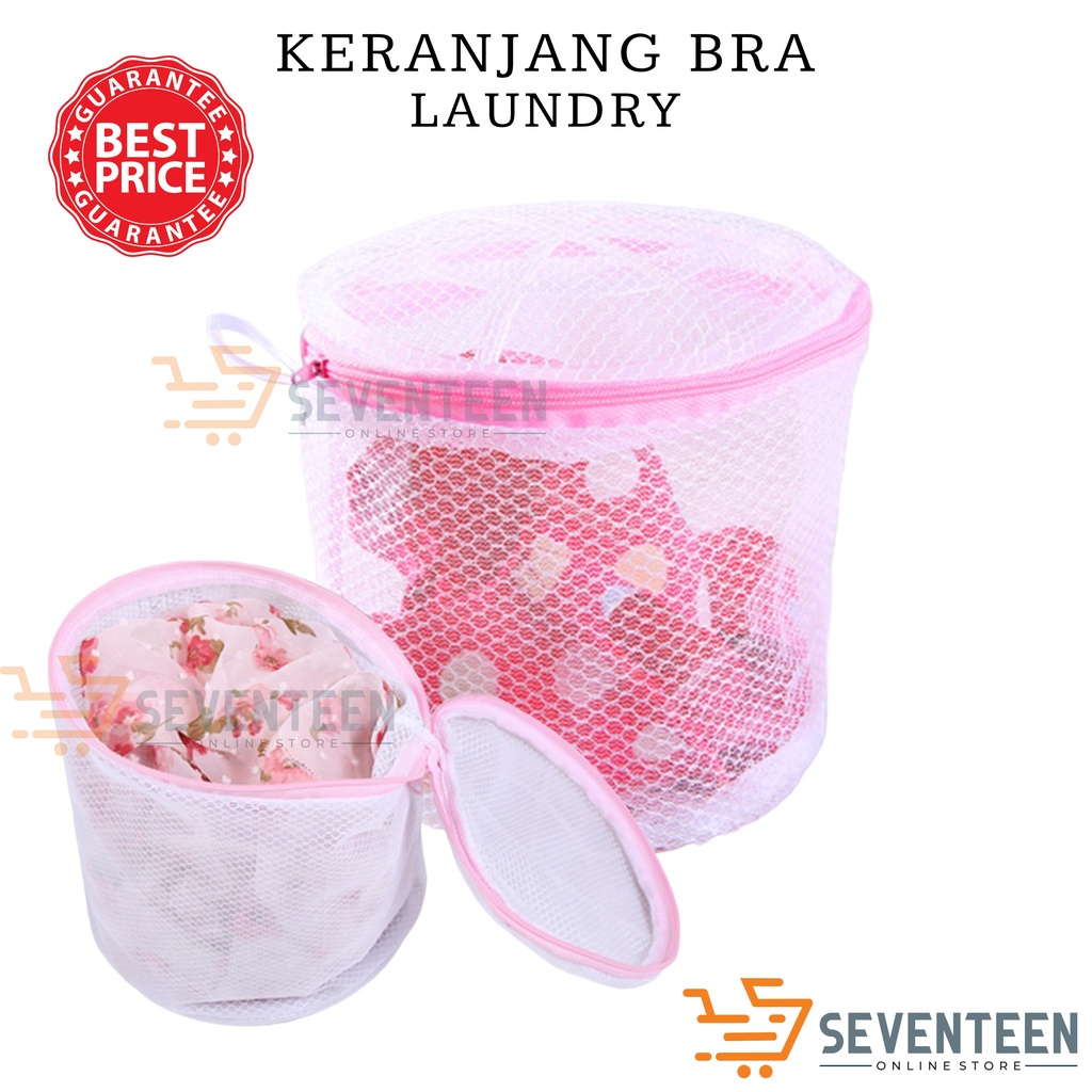 SEVENTEEN17 KERANJANG LAUNDRY BRA BAG KANTONG CUCI PAKAIAN DALAM KAOS KAKI ANTI RUSAK KERANJANG JARING BULAT CUCI BRA IMPORT GROSIR