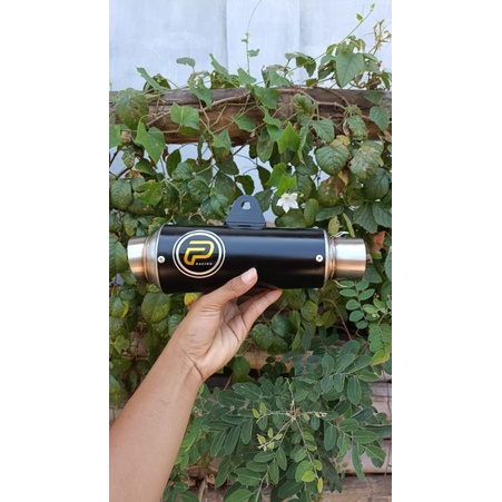 slincer knalpot bulat kompetisi hitam/Black logo pekajaman dos dpj bss fantera diameter 50 bukan RJM