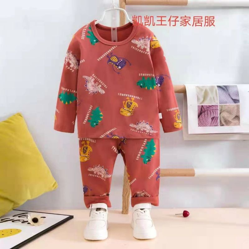 SETELAN PP BAJU TIDUR/PIYAMA ANAK IMPORT PREMIUM 6 BULAN-3 TAHUN DINO