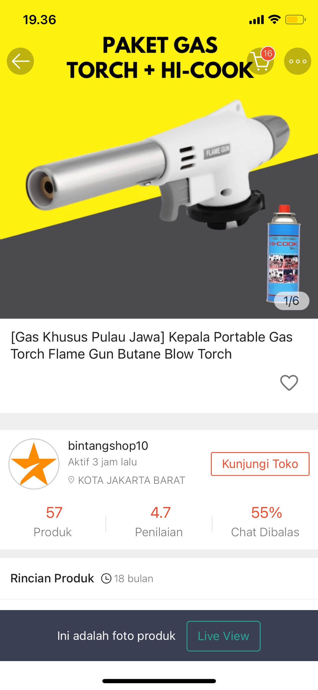 [gas Khusus Pulau Jawa] Kepala Portable Gas Torch Flame Gun Butane Blow Torch