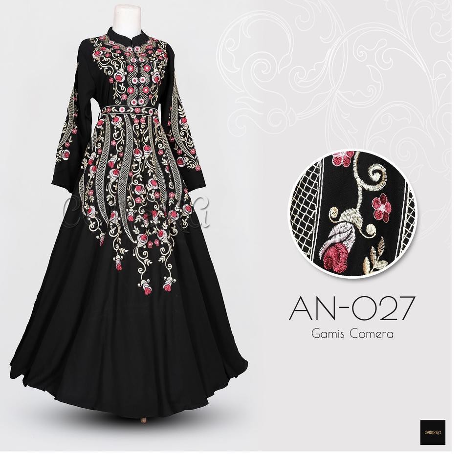 Ready Abaya Sierra AN-027 (JUMBO) Wolfis Bordir | Comera Fashion HIM