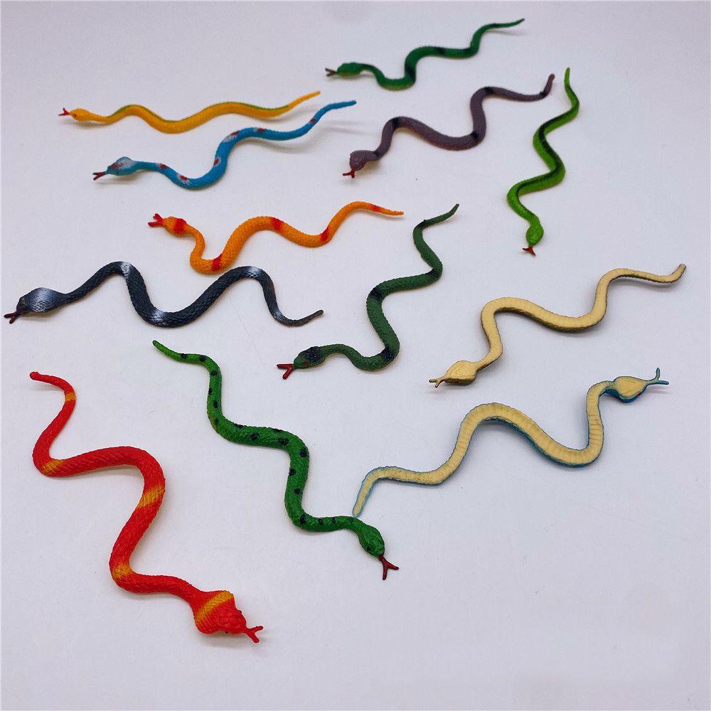 R-flower 24PCS Plastik Snake New Prop Untuk Dekorasi Anak Gag Prank Favor Mainan