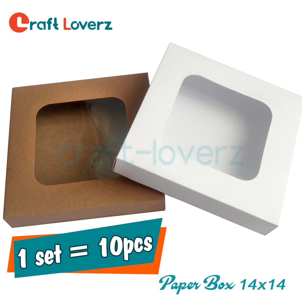 10pcs PAPER BOX PACKAGING 14x14x3cm Box Masker Hias Box Kertas Box Handicraft DIY