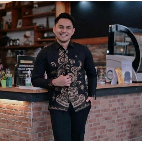 KOPI IRENG Kemeja Batik Premium Bahan Katun Sragenan Lapis Furing