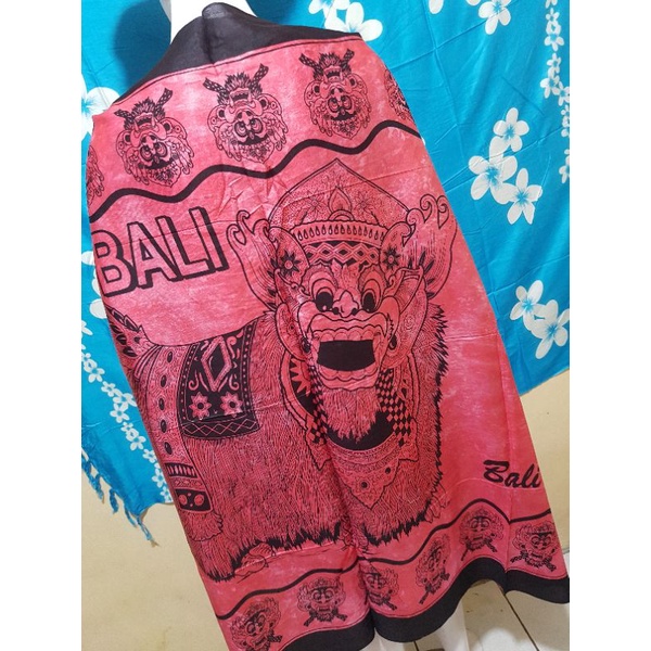 Sarung pantai lukis khas bali | Sarung pantai handmade | Kain pantai lukis | Sarung pantai murah-Barong fanta