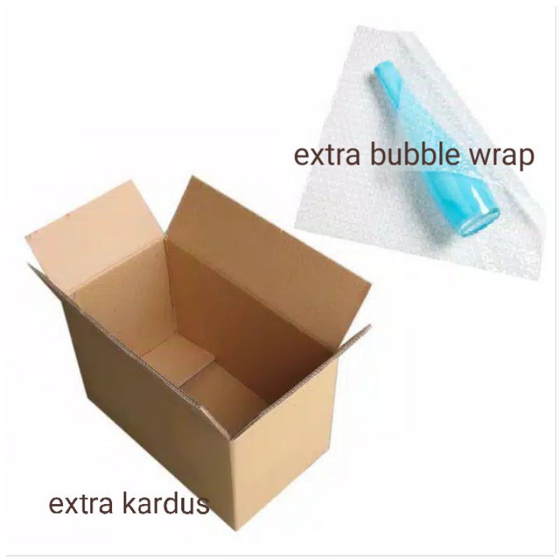 Packing extra bubble wrap dan kardus