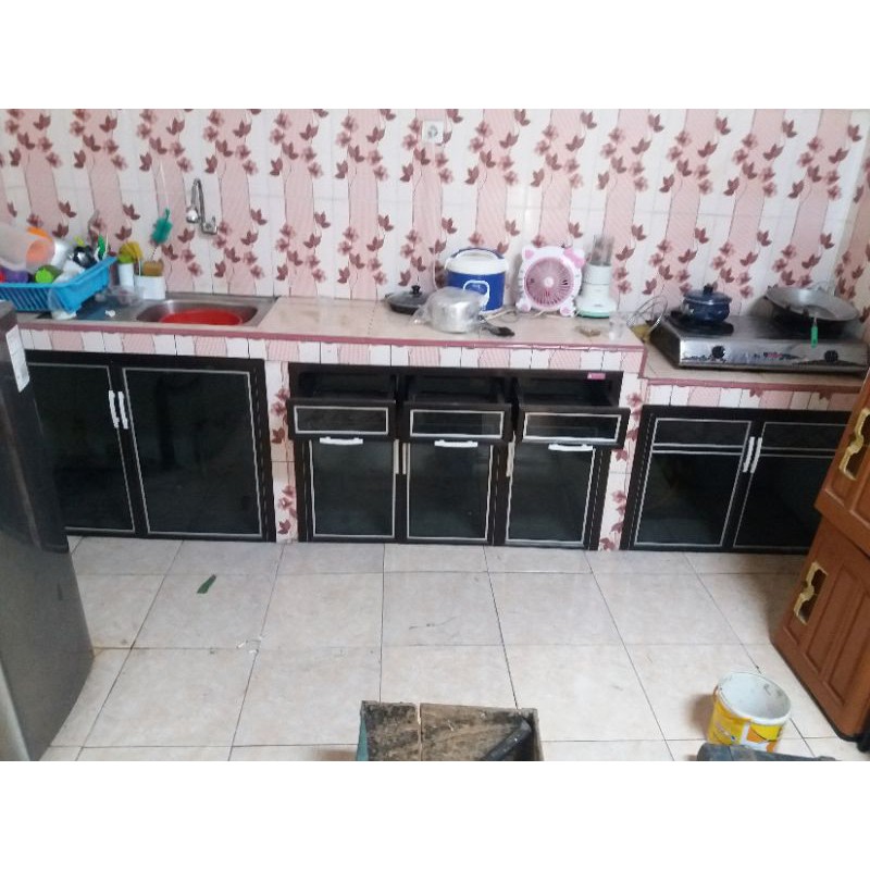 Kitchenset Dapur Bagian Bawah Gratis Pemasangan Murah Anti Rayap Anti Lapuk CreatedBy CV.RAJAKARYA 2