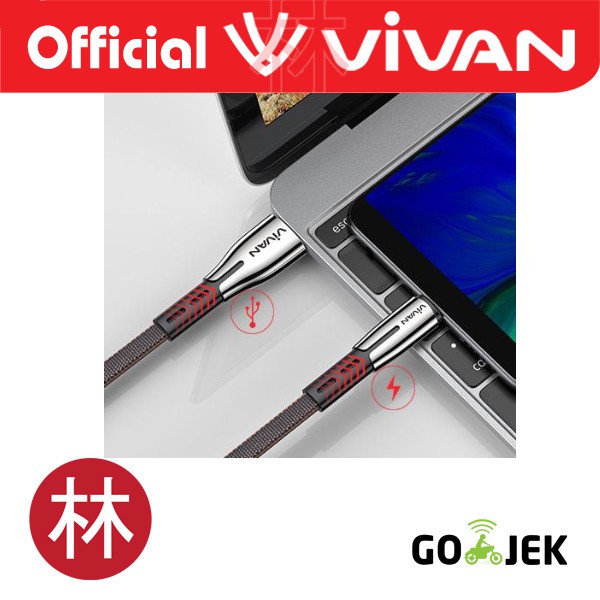 Vivan BTK-CS Kabel Data Cable Type C USB-C Fast Charging 3A 1M New BTK-C