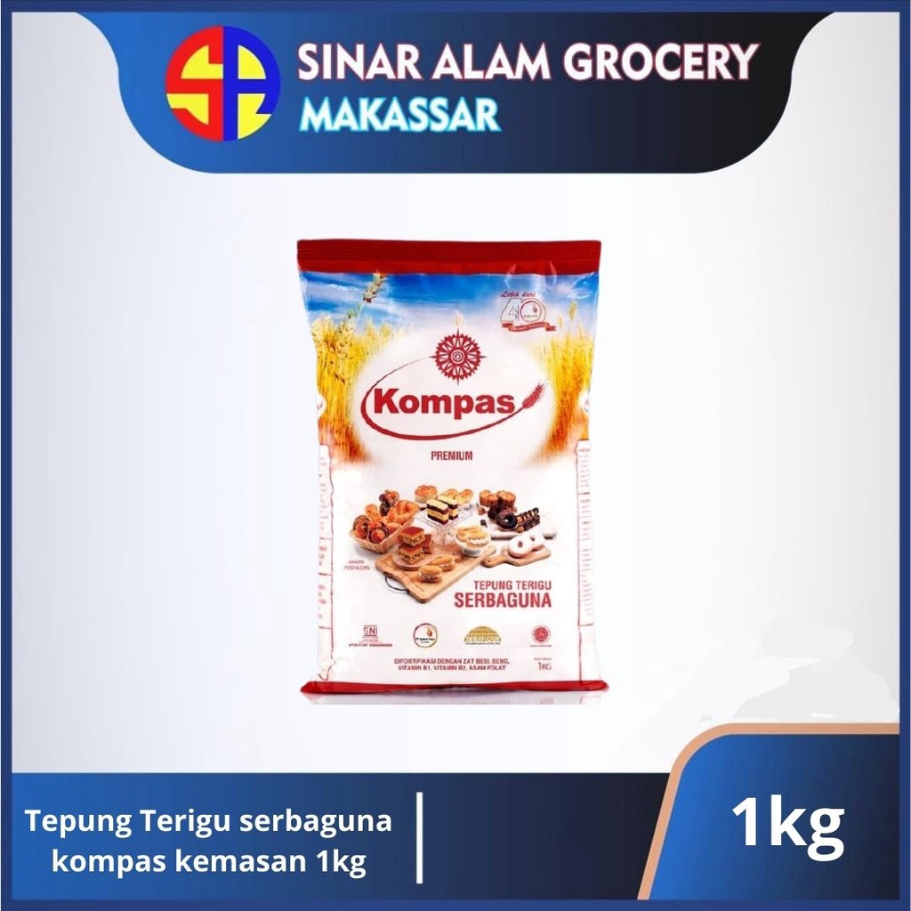 

Tepung Terigu serbaguna kompas kemasan 1kg