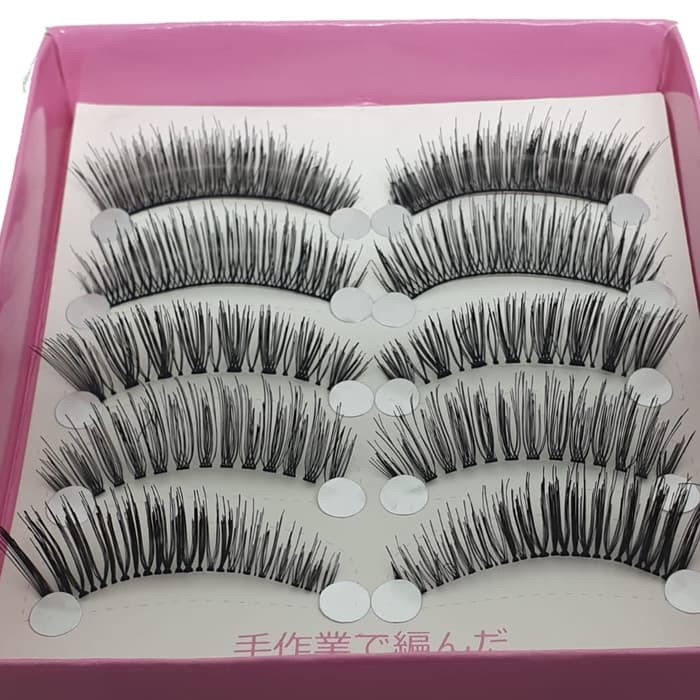 5 Pasang Bulu Mata Palsu Campur Eyelash Panjang Hitam 5-05