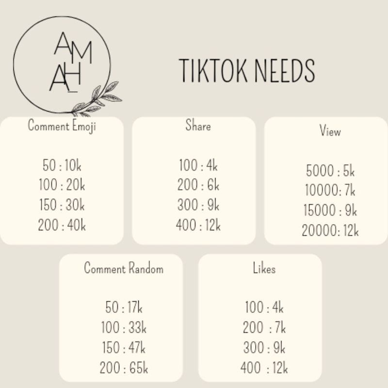 Viewers Tiktok / Likes Tiktok / Comment Tiktok