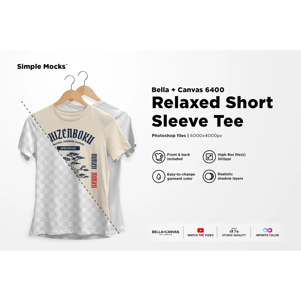 Womens Relaxed Tee Mockup