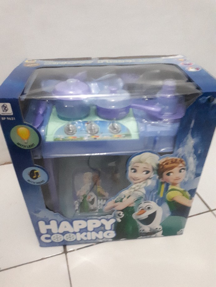 Kitchen Set Happy Cooking Frozen - Mainan Anak Alat Masak Dapur Set Bp9631
