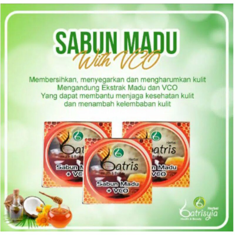 BPOM Sabun wajah sabun madu with vco batrisyia herbal facial wash