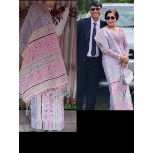 (PO) TUMTUMAN MERAH HITAM SARUNG TARUTUNG TENUNAN TANGAN SONGKET TARUTUNG SETELAN TENUN ROK