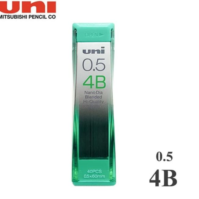 

℗ Uni Nano Dia Pencil Lead 0.5 mm 4B / Isi Pensil Mekanik 4B - 0.5 mm ✹