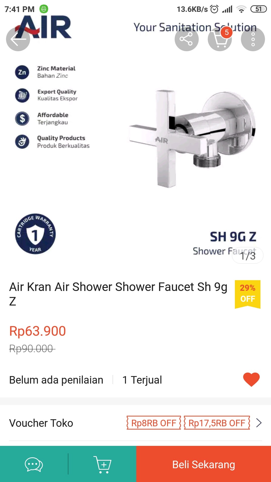 Air Kran Air Shower Shower Faucet Sh 9g Z
