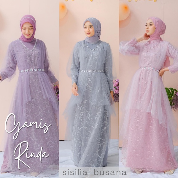 SISILIA - JUMBO XXL | RINDA MAXY DRESS VELVET BROKAT | GAMIS REMAJA WISUDA ANAK MUSLIMAH PESTA