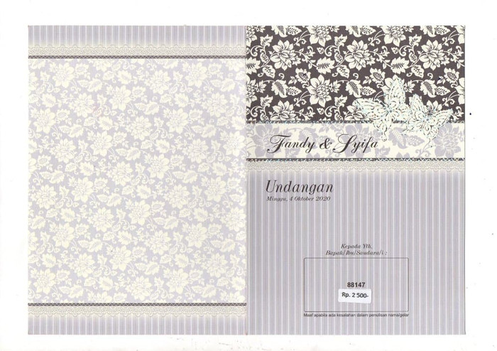 undangan murah mewah pernikahan tebal