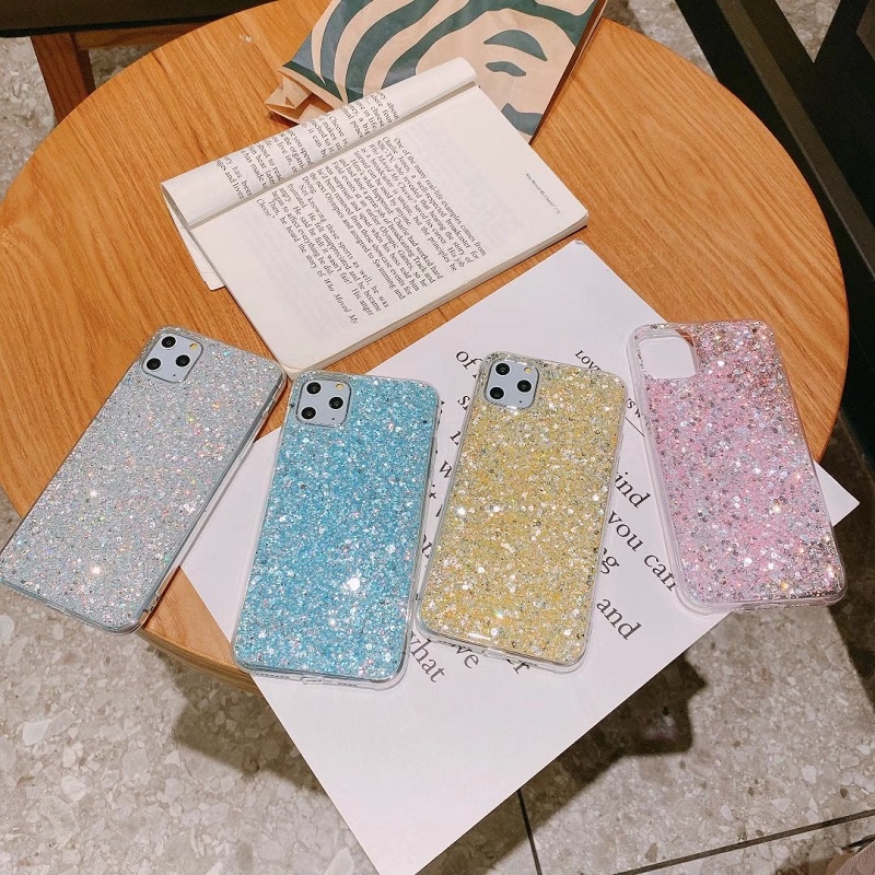 Case Glitter Sequin Cover Oppo A72 A73 F5 A74 F19 A79 A79K A83 A1 A9 A11X A11 A5 A92S A94 F19Pro Reno5F A95 F19Pro Plus A96 Reno7Z