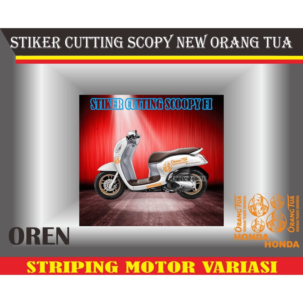 striping stiker cutting motor scoopy new orang tua