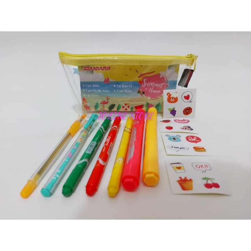 

Pencil Case Set Summer In Hawaii - Paket Alat Tulis Standard - Kado Alat Tulis - ATK Set