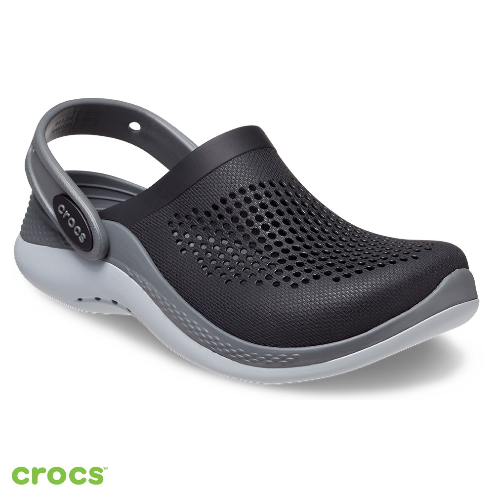 Crocs / Sandal Crocs / Crocs Literide 360  / Sandal Pria / Sandal Wanita / Sandal Karet / Sandal Anti Air - Black White 0DD