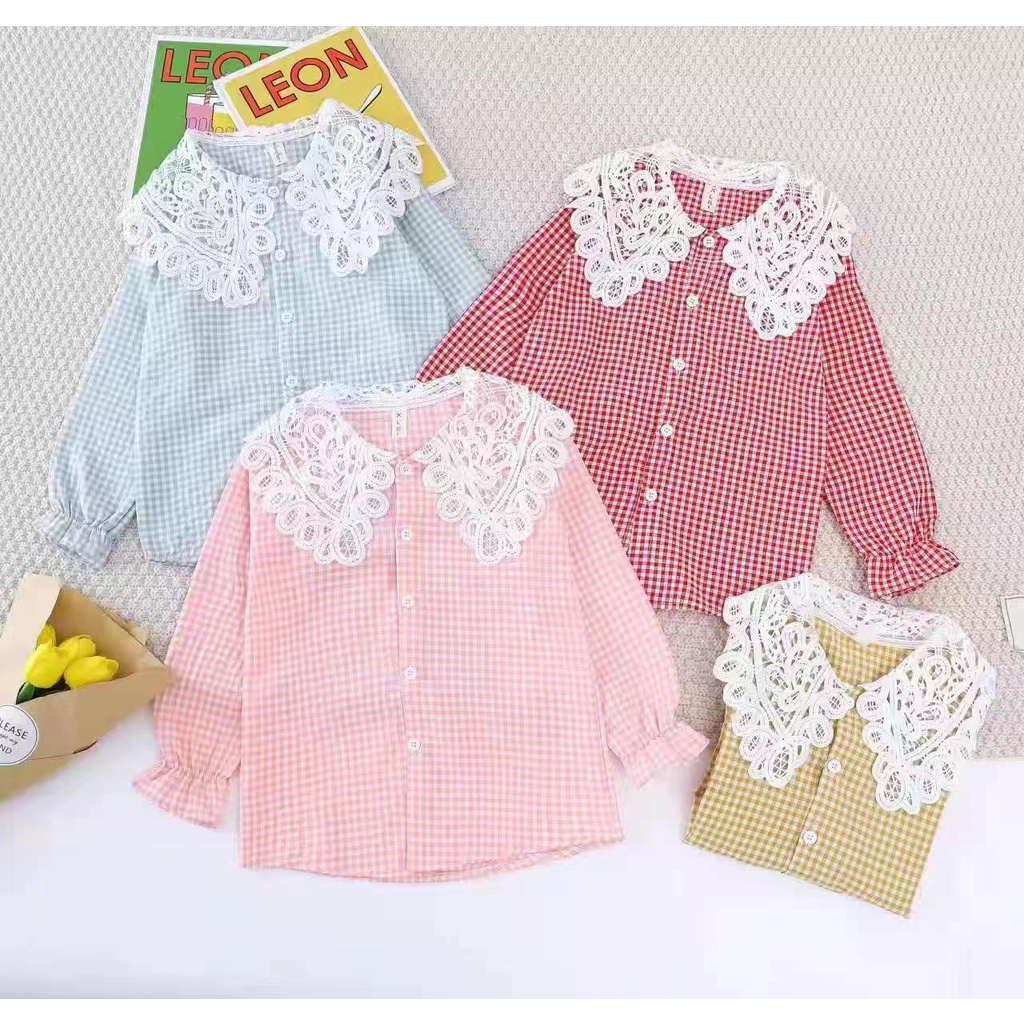 kemeja anak perempuan import atasan kemeja anak perempuan lengan panjang import kemeja anak perempua