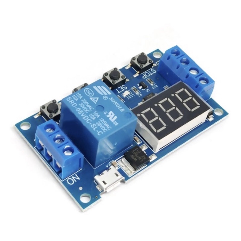 Relay Timer Display 4Tombol DC 6V~30V Delay Time Module Switch Control